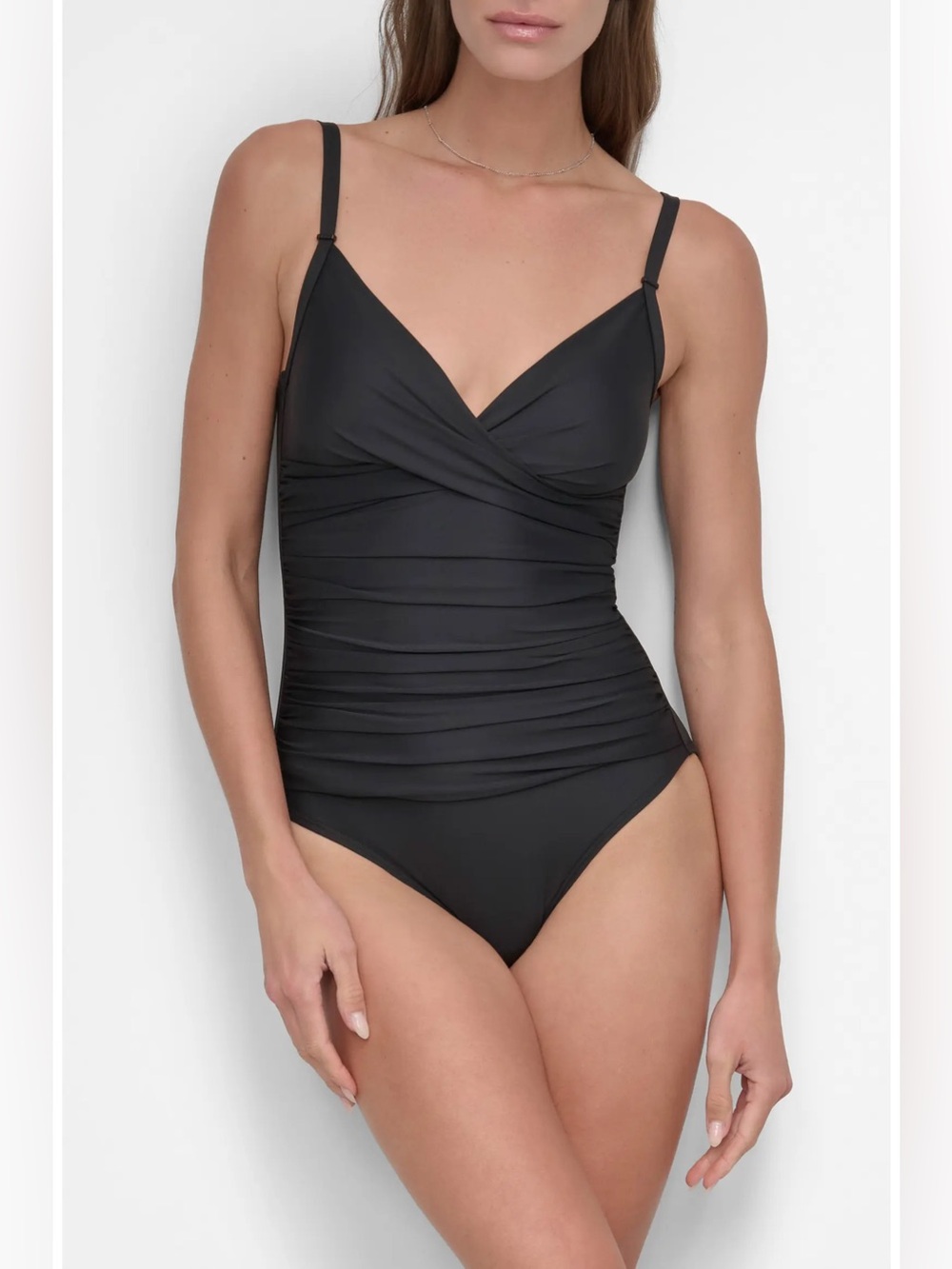 NWT- DKNY Black women One-Piece Swimsuit -